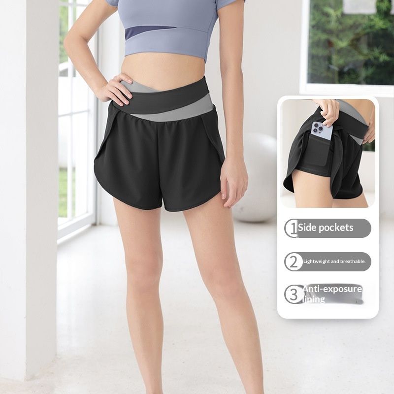 Anti-exposure High-waist Three-quarter Pants Outdoor Yoga Pants