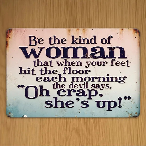 CIFbuy Sarcastic Retro Metal Tin Sign Creative Wall Decor Plaque Unique Decor For Women - TikTok, Temu Pick-up Service