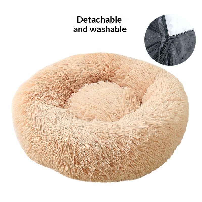 Pet Nest Warm Round Plush In Winter