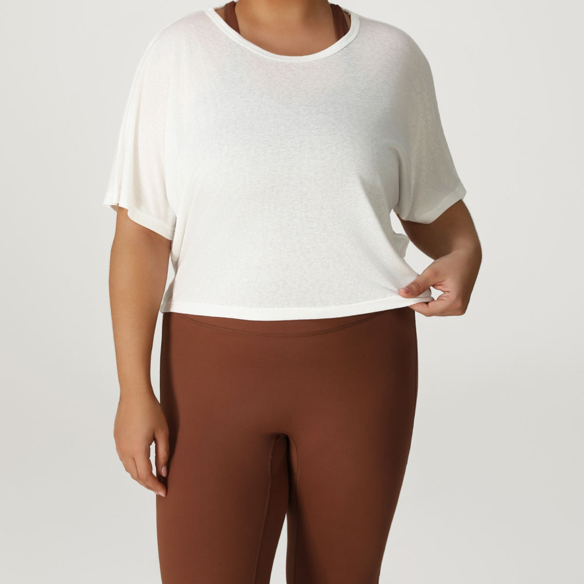 Plus-size Sports Cover-up Fitness And Yoga T-shirt