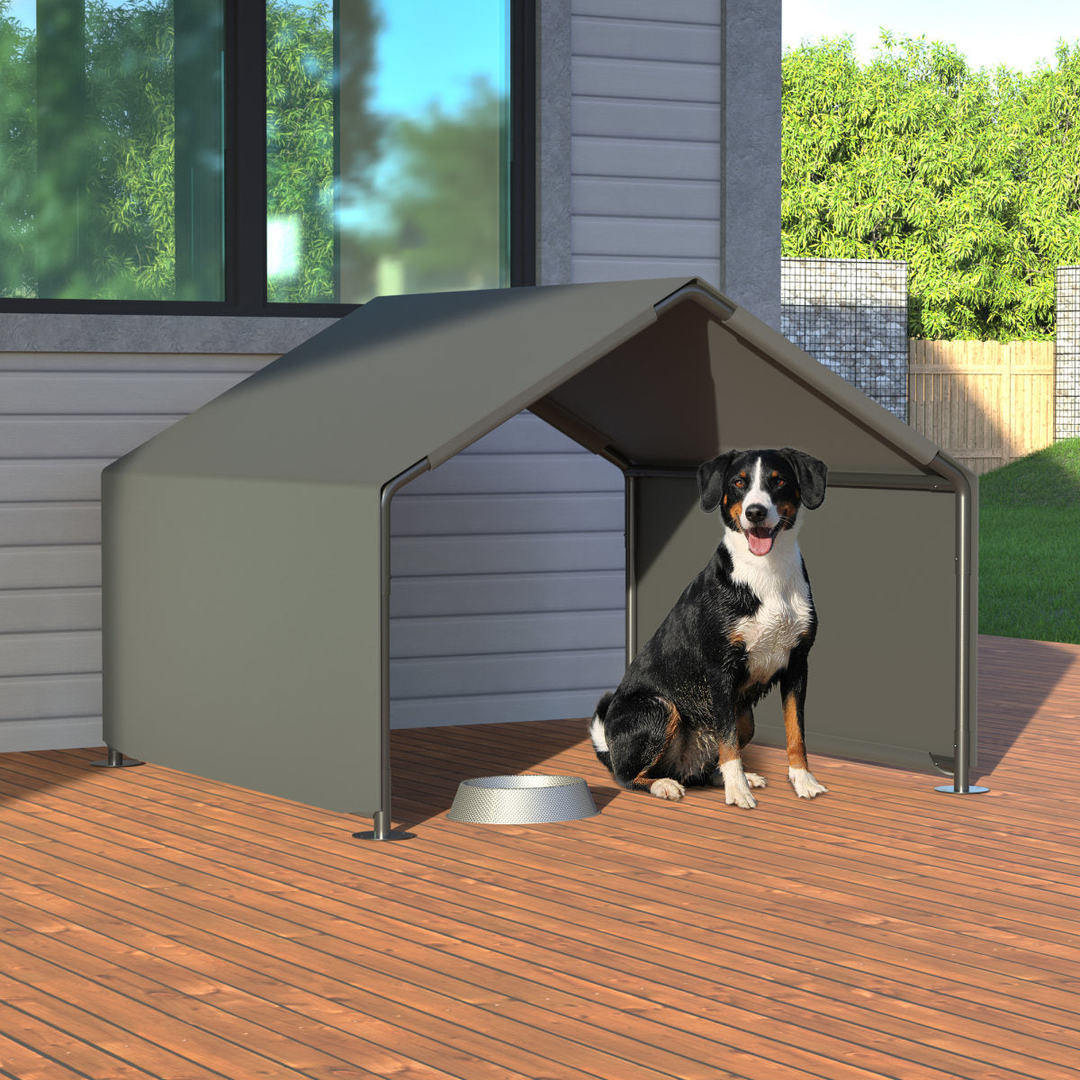 Dog Shade Shelter, Portable Pet Tent, Water Resistant Dog House For Shade Protection, Outdoor, Garden, Patio, Backyard, Gray