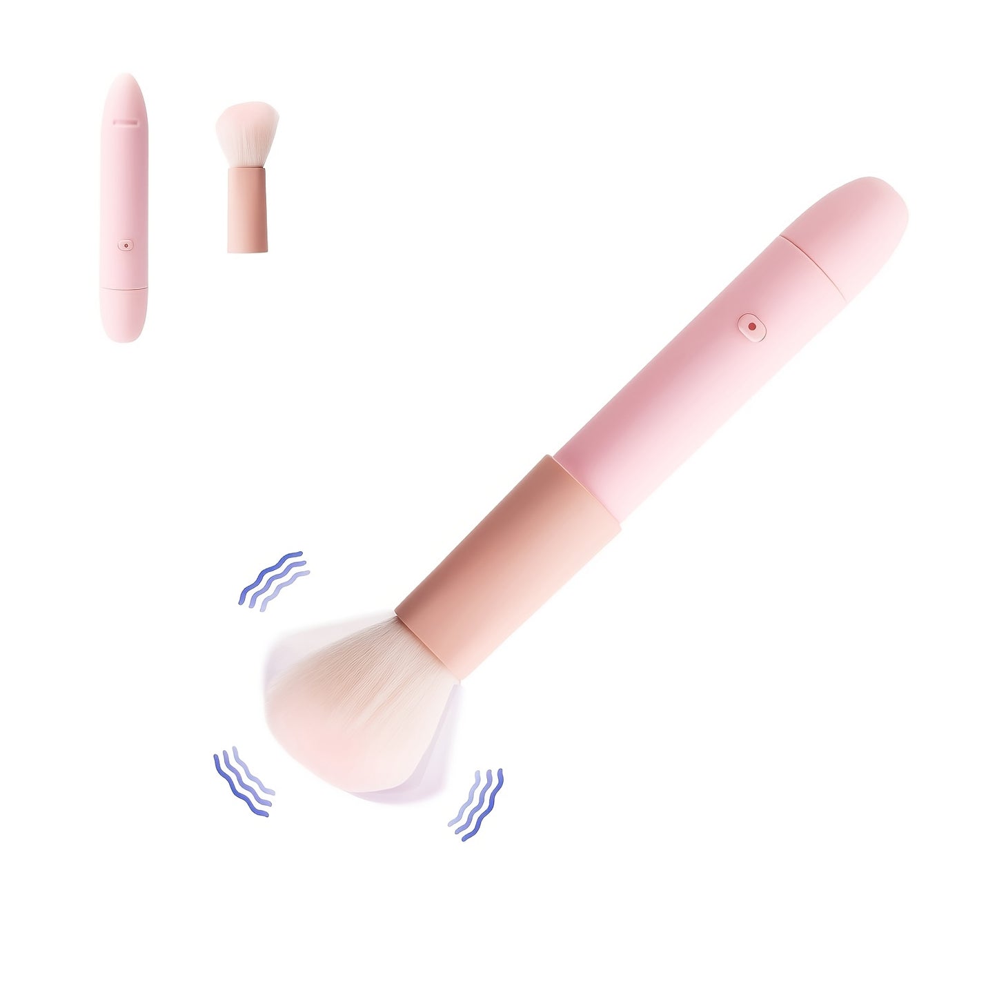 10-Mode Vibrating Makeup Brush And Body Massager, Detachable Brush Head Turns Into Personal Massager, Waterproof And Rinse-Safe, Hand-Friendly Silent Vibration, Perfect Gift For Women, Her, And Coupl