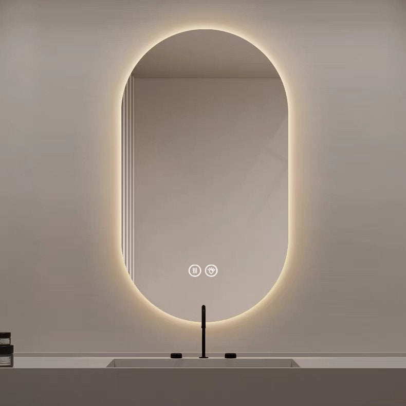 60x90cm Smart Wall Mounted LED Touch Screen Anti-fog Mirror Bathroom Mirror, Barber Shop Mirror