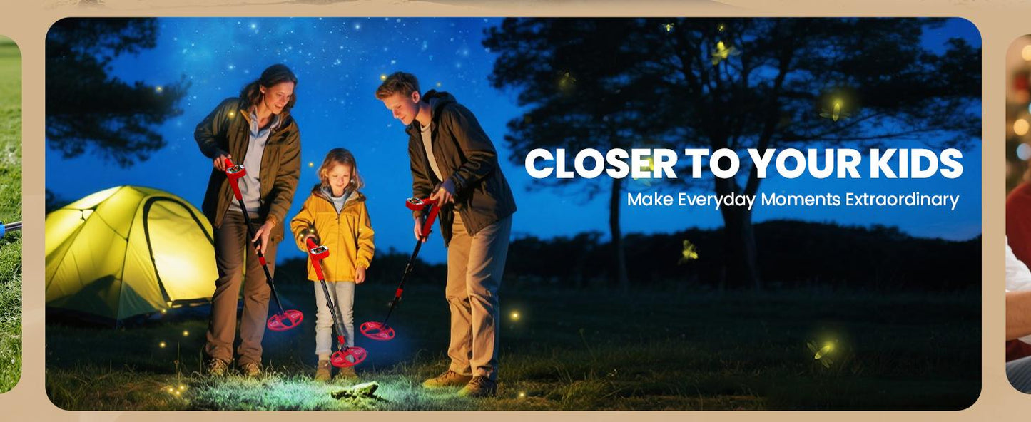 Innovative Colorful LCD Metal Detector For Kids 6.7-inch LED-Illuminated Coil, Lightweight & Adjustable, Safe Rubber Grip The Ideal Gift For Boys And Girls