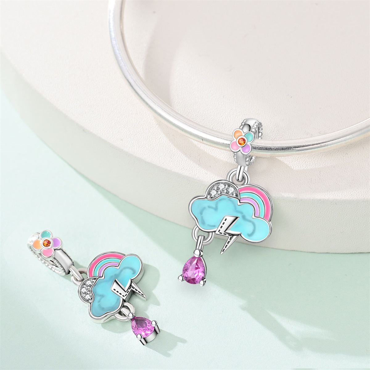 Sunny-Rainy Weather Sun-Moon-Stars Bracelet Beaded Pendant Accessories
