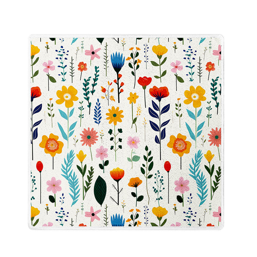 Printed Microfiber Kitchen Cleaning Cloth Small Square Towel