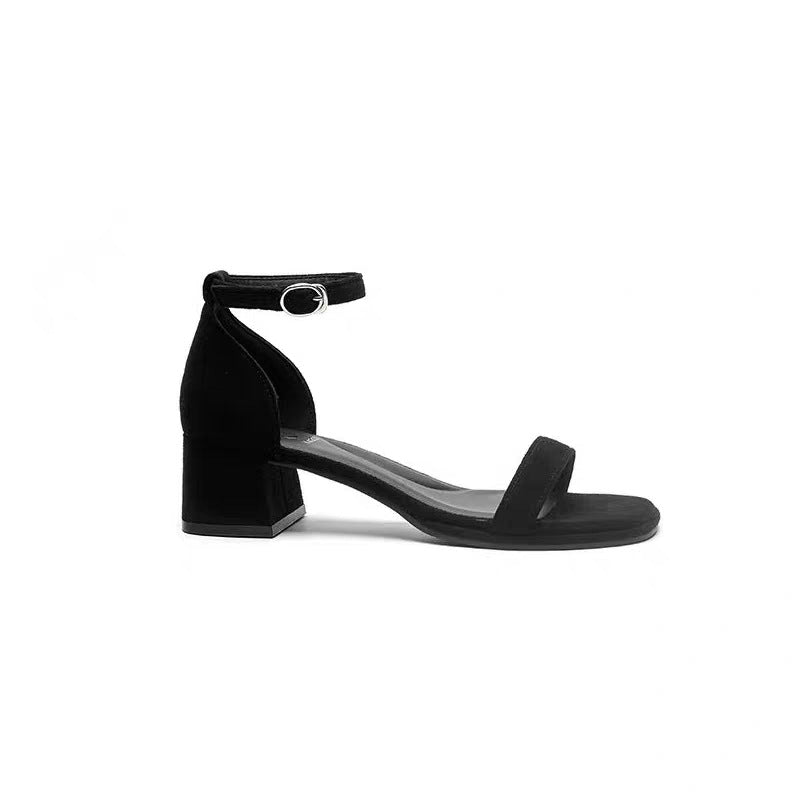 Summer Korean-style New Chunky-heel Sandals, Womens Mid-heel