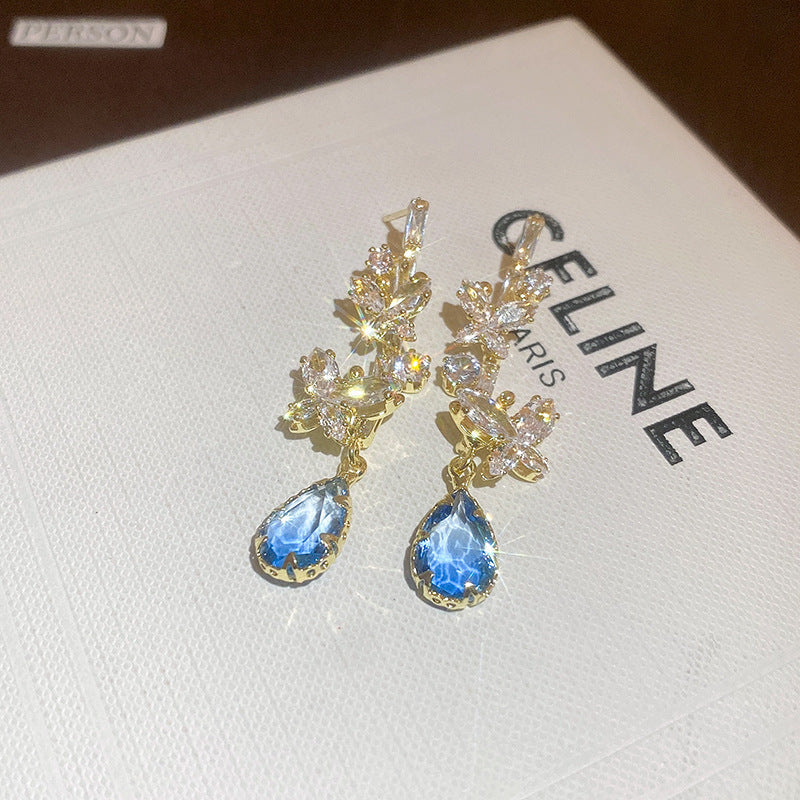Classic Vintage Geometric Earrings Women Rhinestone Pendant Studs  Elegant Gift