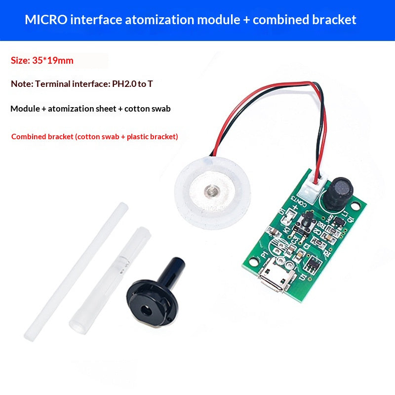 Electronic DIY Humidifier Module, USB Misting Module, Atomizing Sheet, Integrated Circuit PCB, DIY Experimental Equipment
