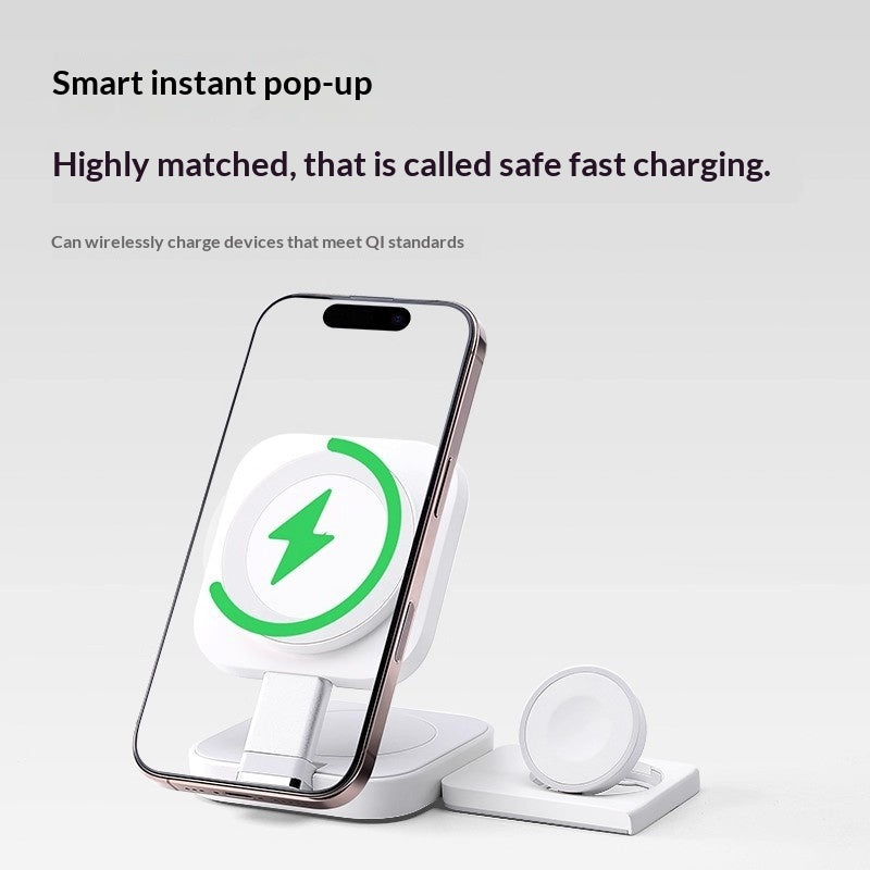 3-in-1 Wireless Charger With Magnetic Fast Charging, Portable