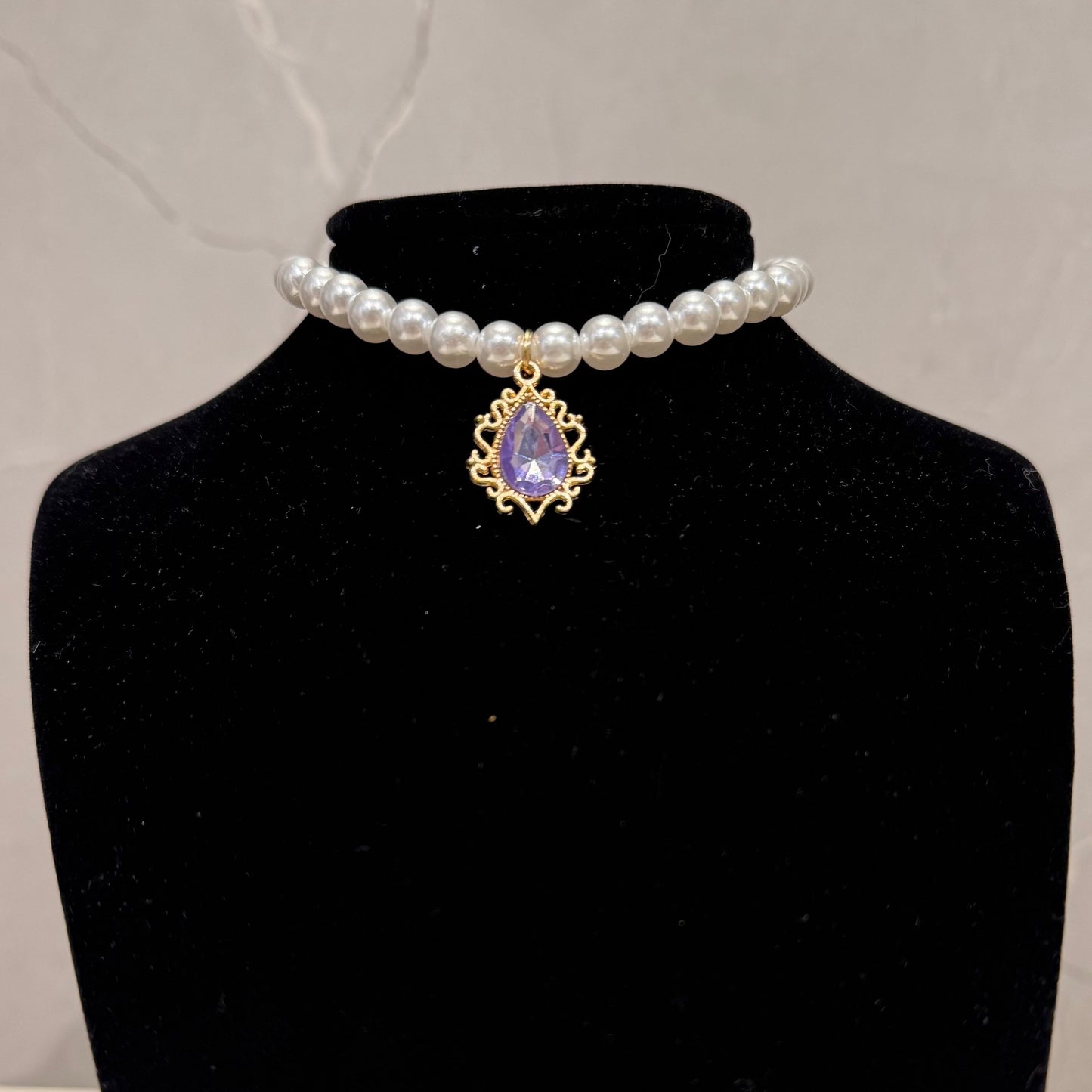 Court-style Crystal Zircon Vintage Pearl Fashion Choker