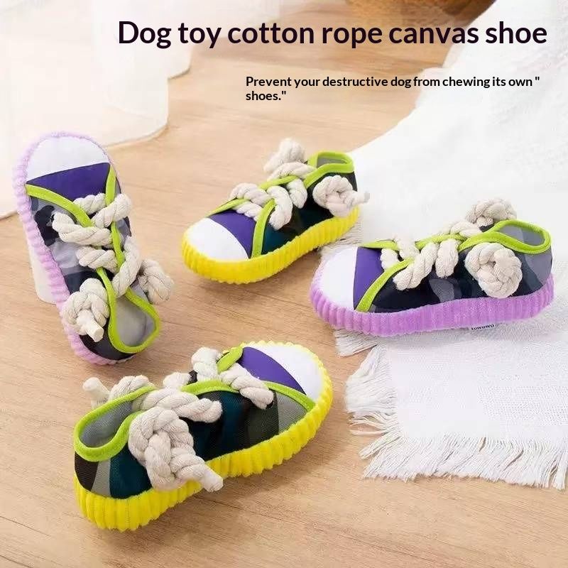 Pet Dog Cotton Rope Canvas Shoes