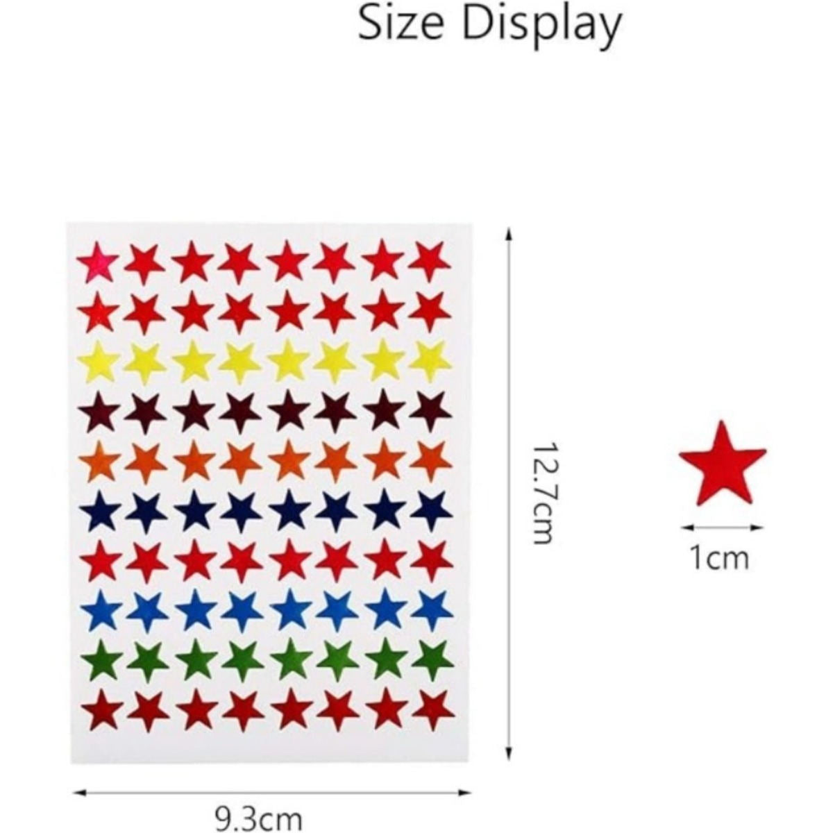 10-Piece Set Of Aluminum Foil Star Stickers For Decorating, Scrapbooking, And Craft Projects—Multi-Piece Party Gift Set