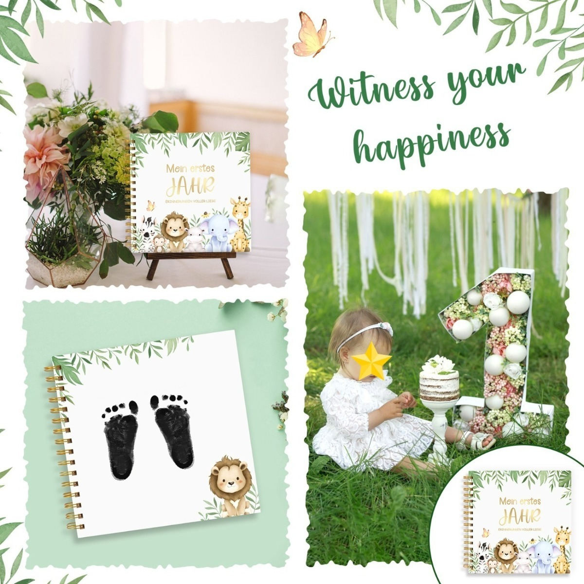 My First Year Guest Book, A Keepsake Album For A Baby’s First Year With Space For Photos, A Guest Book For Baptisms And First Birthdays, For Special Milestones, Events, And Party Supplies