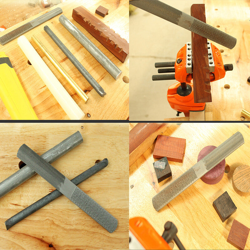 4 In 1 Carbon Steel Rasp File Carpentry Woodworking Wood Carving Hand Tools