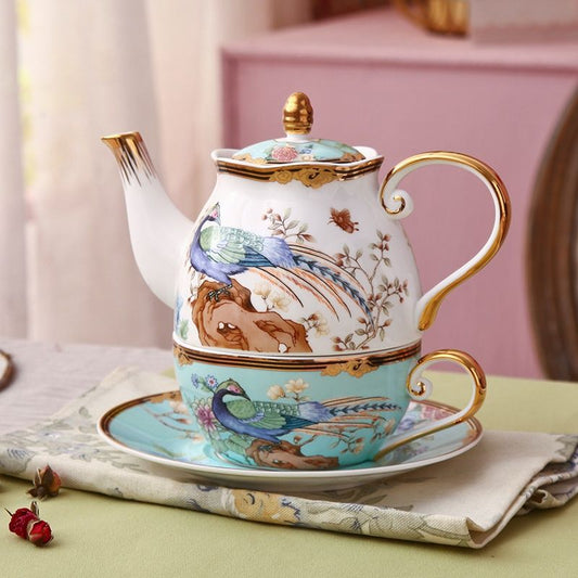 Teapot And Cup Ceramic Afternoon Tea Cup And Saucer Set