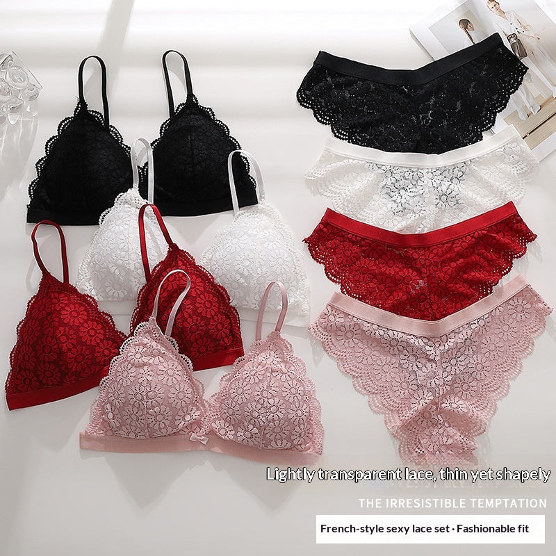 High-End Wireless Beauty-Back Thin Plus-Size Underwear Set