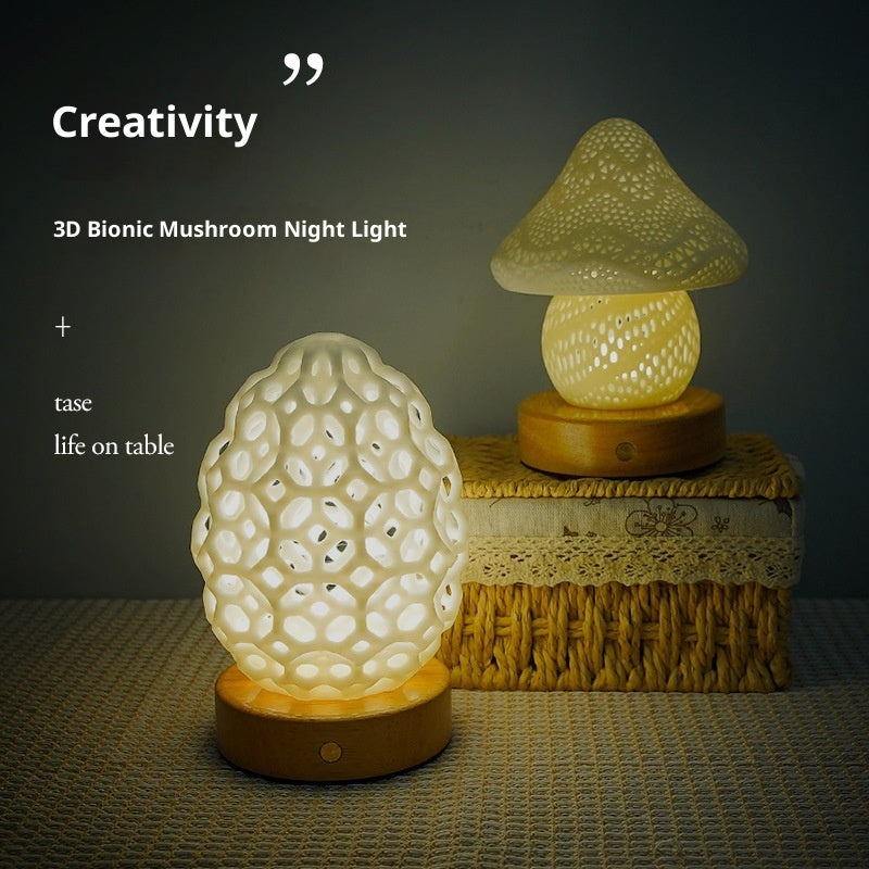 Bedroom Bedside Decoration Table Lamp Charging Cream Wind Touch Dimming