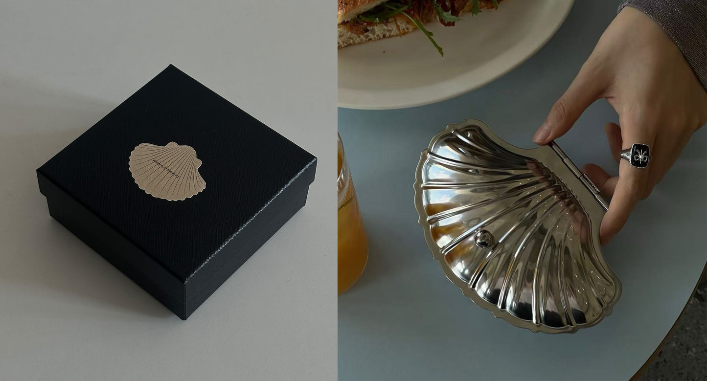 304 Stainless Steel Shell Butter Box Wedding Gifts Creative
