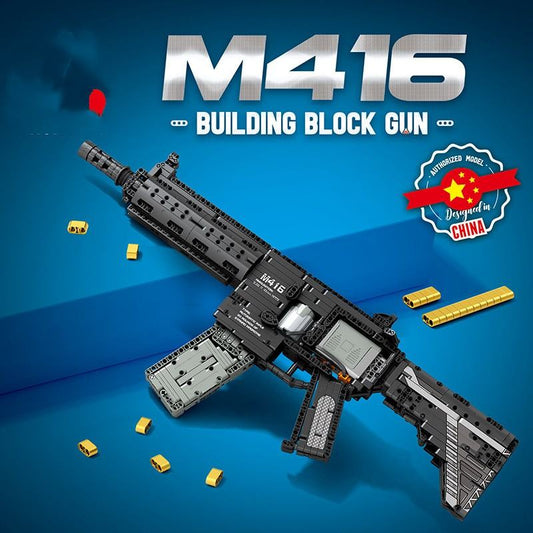Boy Assembly Launching Building Blocks Model Guns Toys