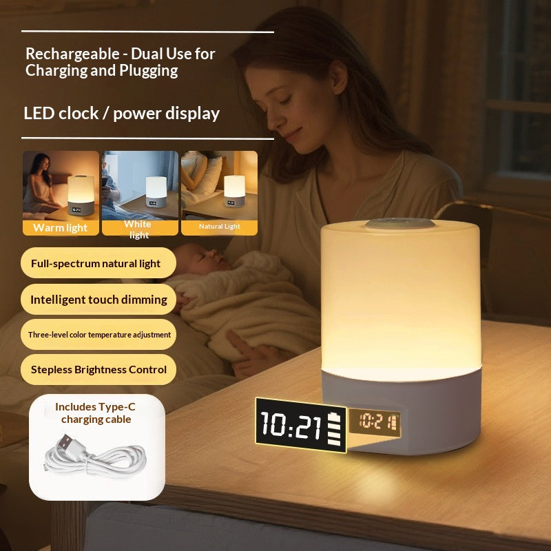 Clock Charging Patting Baby Feeding Bedroom Night Light