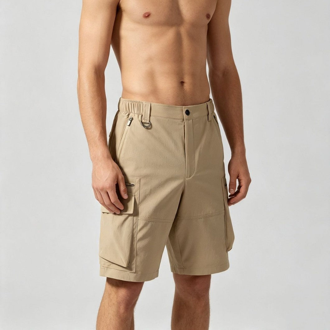 New Summer Workwear Shorts With Multiple Pockets For Outdoor Casual Hiking And Sports Men's Five-Pocket Shorts
