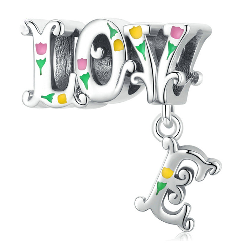 Animal-themed Colorful Heart-shaped Large-hole Beads For DIY Bracelet Accessories