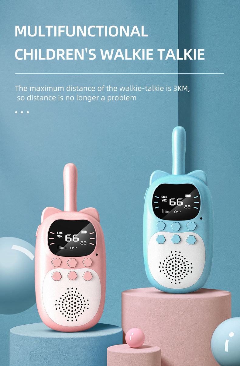 New Type Of Cross-border 3KM Wireless Handheld USB Charging Parent-child Interactive Toy Gift Children's Walkie-talkie