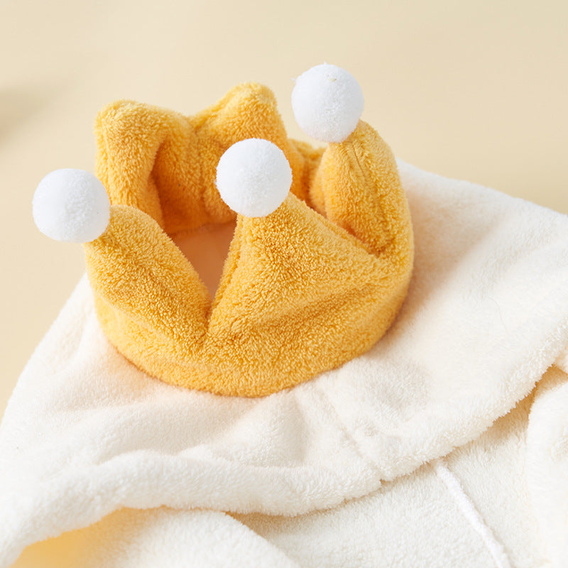 High-density Coral Fleece Absorbent Children's Hooded Cloak Bath Towel Cape