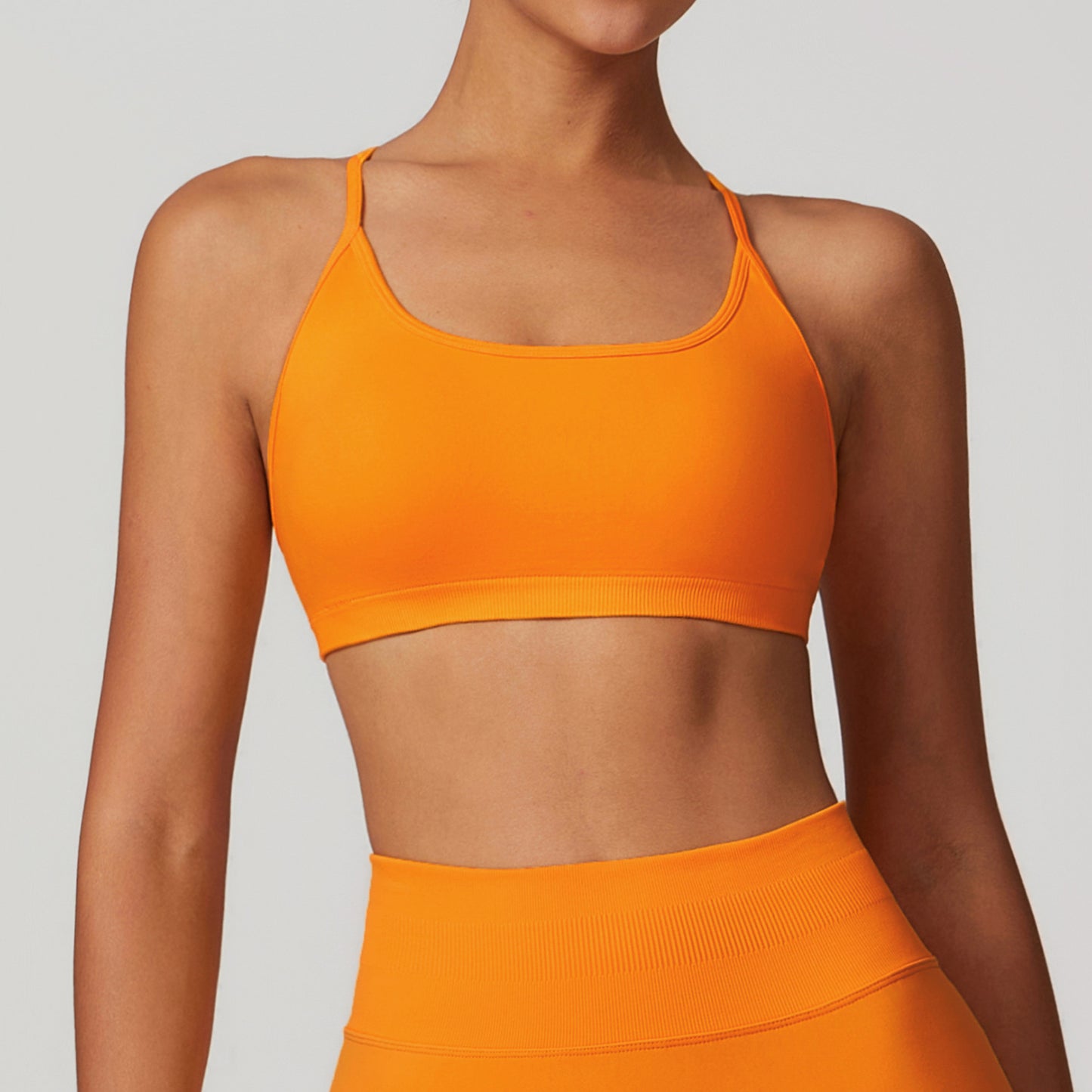 Sports Fitness Seamless Cross Beauty Back Yoga Bra