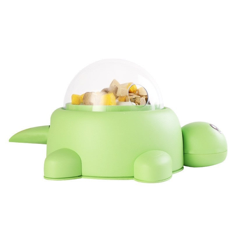 Pet Food Dispenser Puzzle-style Little Turtle Press-and-feed Feeder