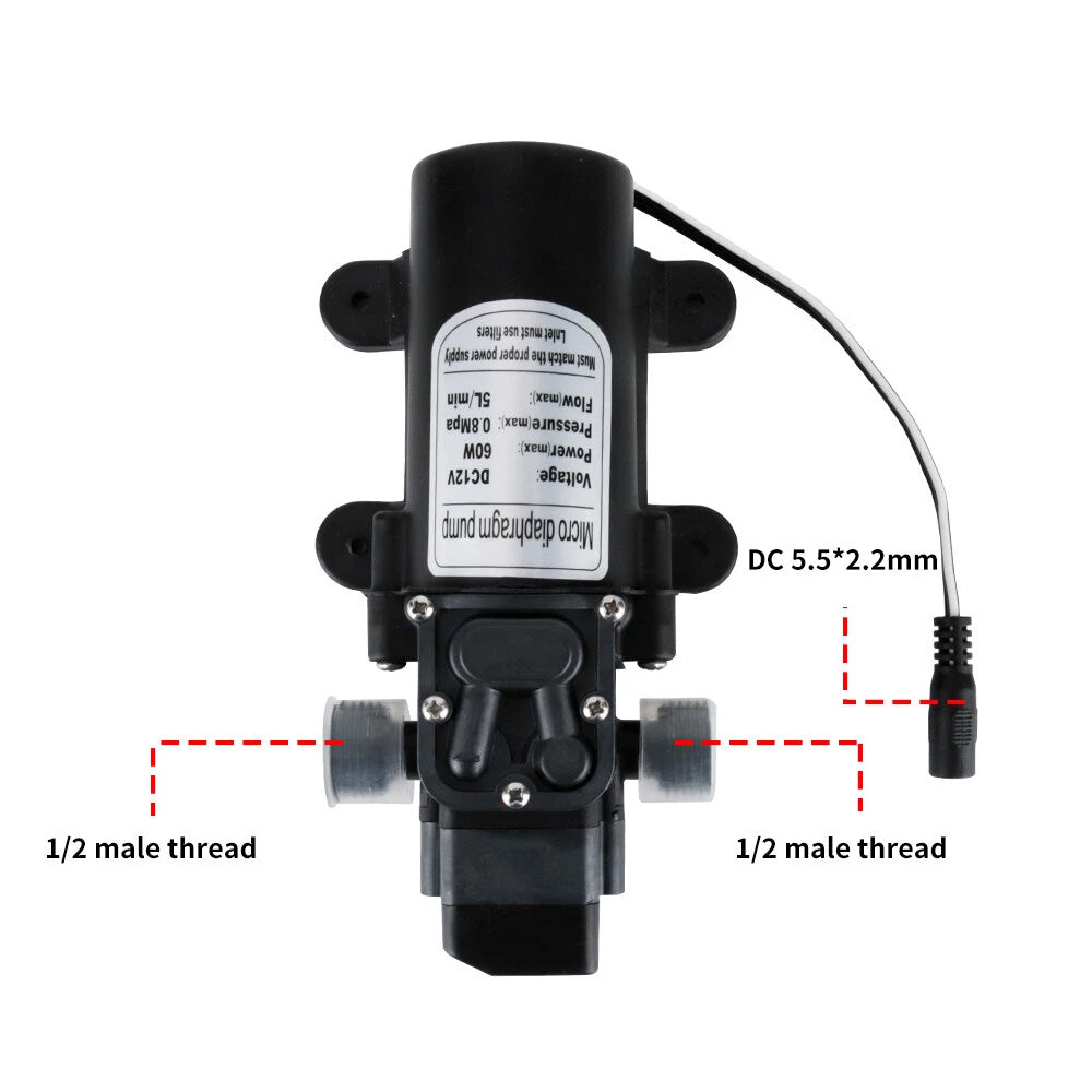 15m Misting System 12V 5L Min Water Garden Sprayer Sprinkler Cooling System