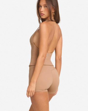 With Chest Pad V-neck Halter Nude Feel Quick-drying Sports Fitness Top