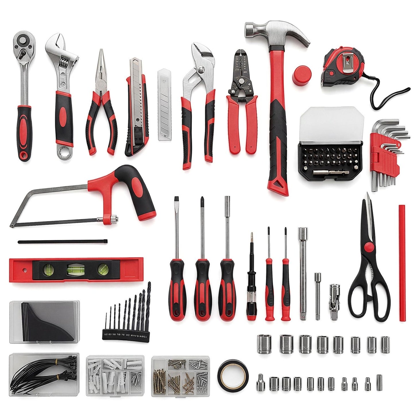 Home And Auto Repair Tool Kit, With Drawer Storage Toolbox, Complete Tool Set For Daily Use