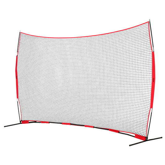 Barricade Backstop Net, 16x10 Ft Ball Sports Barrier Netting, Portable Practice Equipment With Carry Bag, Protection Screen For Baseball Softball Lacrosse Soccer Hockey Training, For Backyard