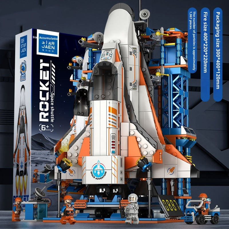 Space Rocket Boy Assembled Building Block Toys Puzzle Birthday Gift
