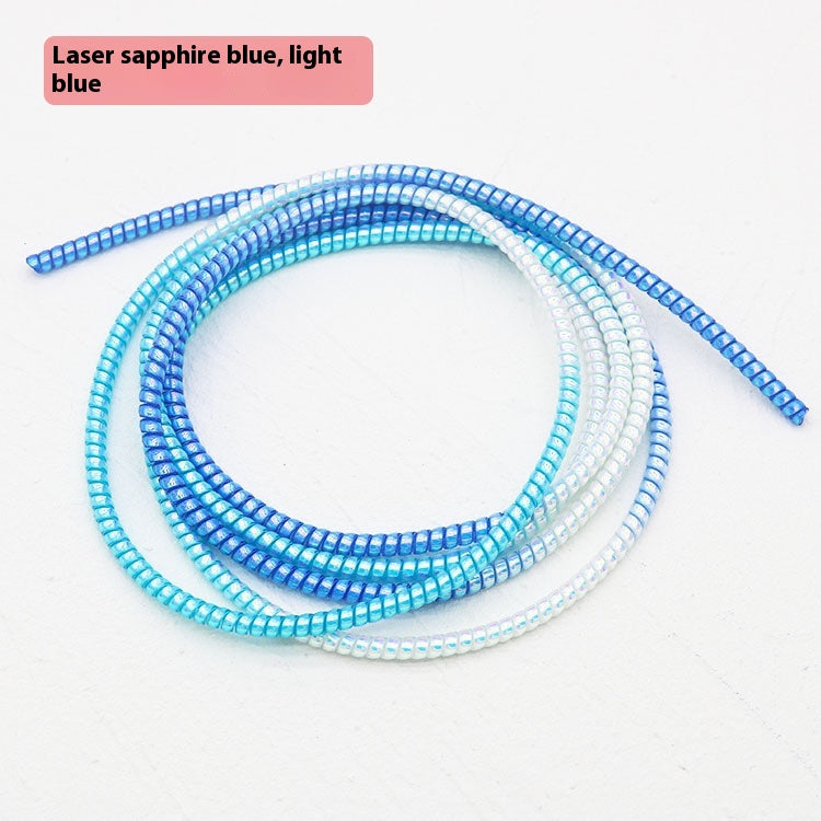 Laser Mobile Phone Charging Cable Winding Spring Rope Protective Case