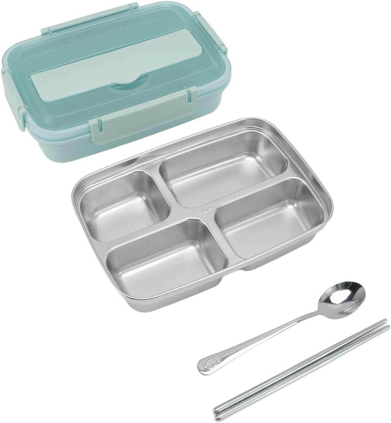 Insulation Lunch Box 3 Compartments Stainless Steel Lunch Container Food Box