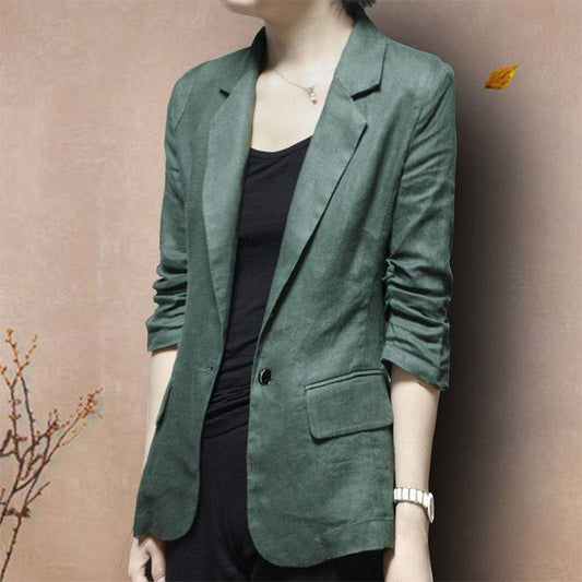 Summer Korean-style British-style Casual Cotton-linen Suit Jacket