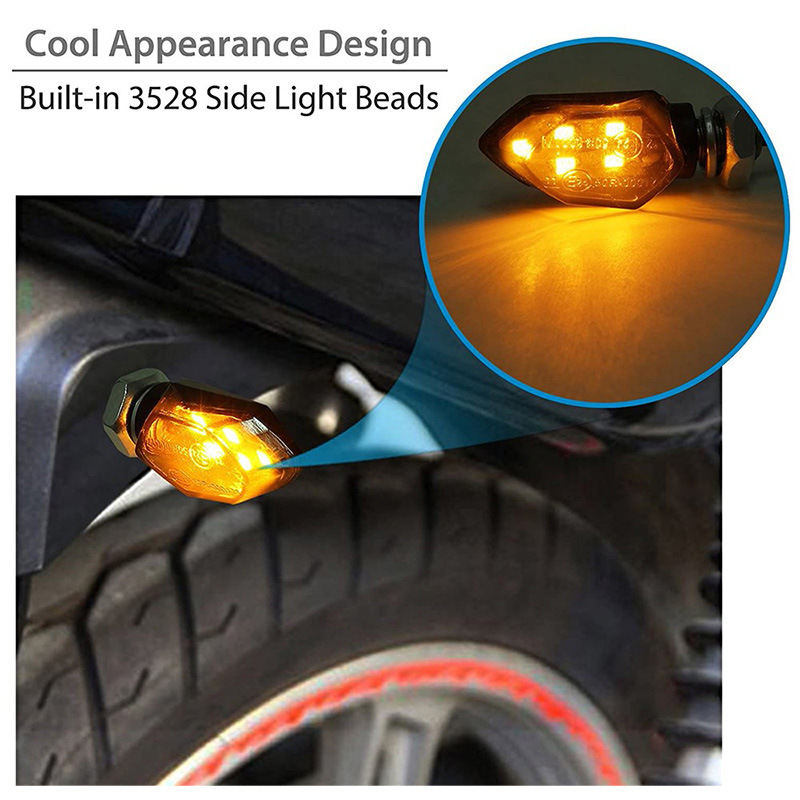 Motorcycle 5LED Mini Turn Signal 12V Car Lamp Modification Accessories