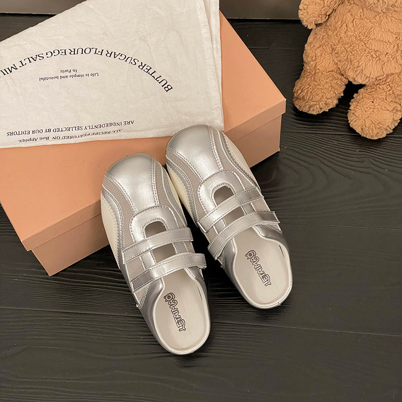 2026 New Spring Summer Women Lightweight Low Cut Shoes, Round Toe Velcro Mesh Sport Casual Sneakers, Foot Slimming Design