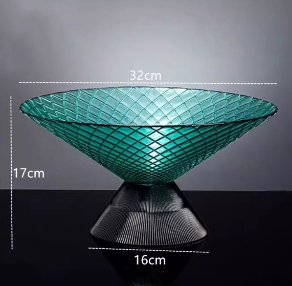 High-end Light-luxury Tea Table Snack And Candy Tray Dried Crystal Glass Fruit Bowl