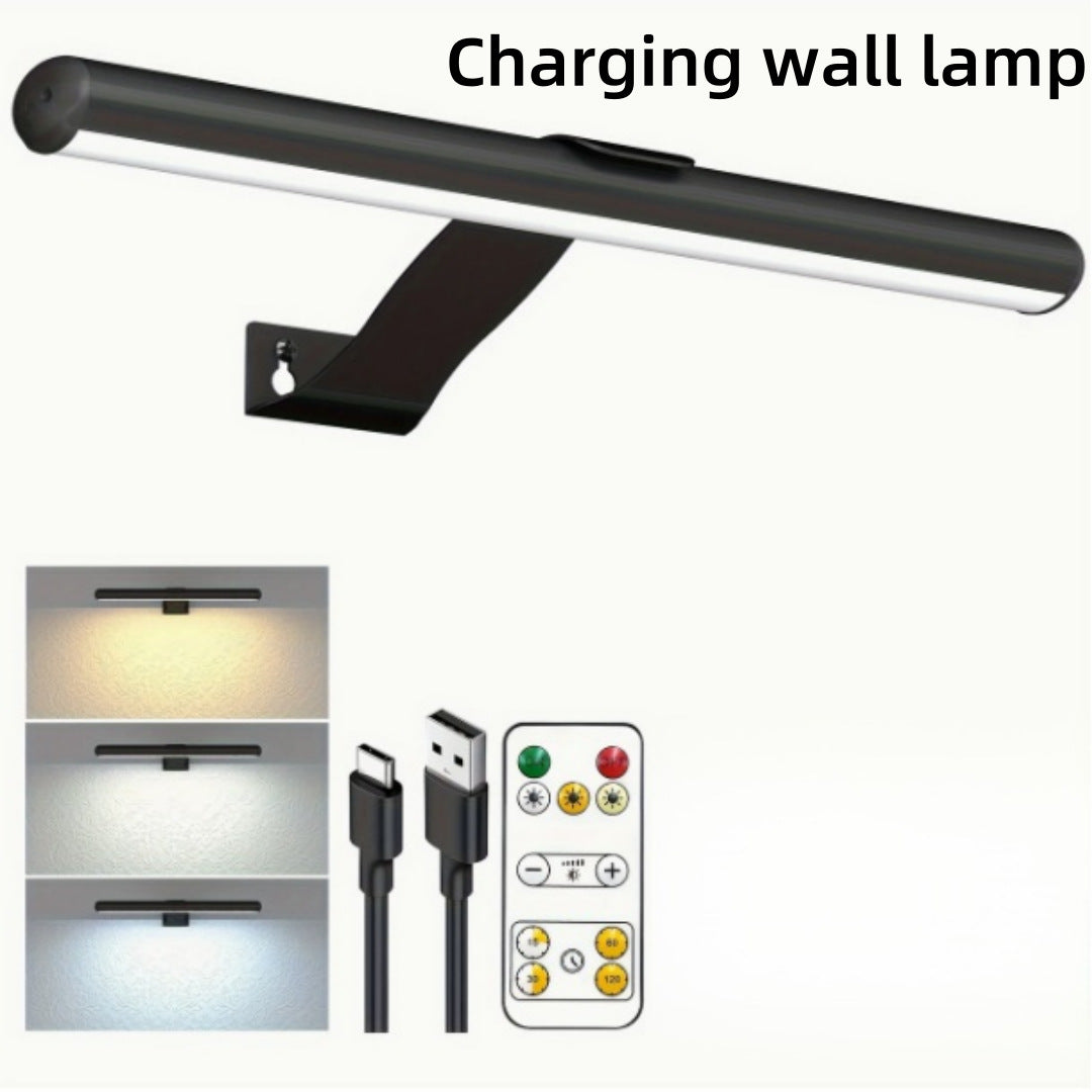 Painting Picture Light Portrait With Remote Punch-free Touch-operated Stylish Wireless Wall-mounted Art Display Vanity Light With Charging And Remote Control
