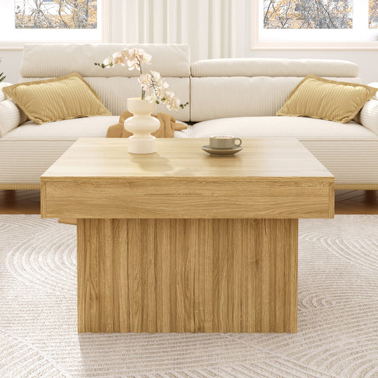 Elegant Wooden Coffee Table With PB Table Top And MDF Base  Modern Design, Sturdy And Versatile, Ideal For Living Room, Dining Room And Office  79x79x46 Cm