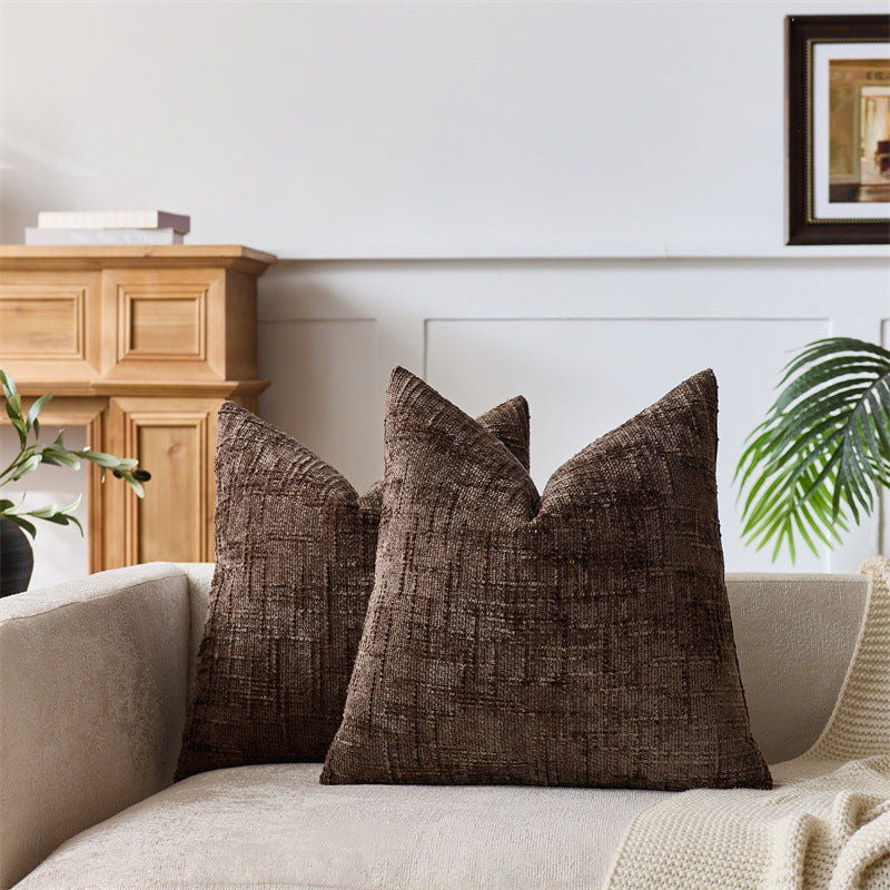 Bamboo-Section Chenille Home Throw Pillow