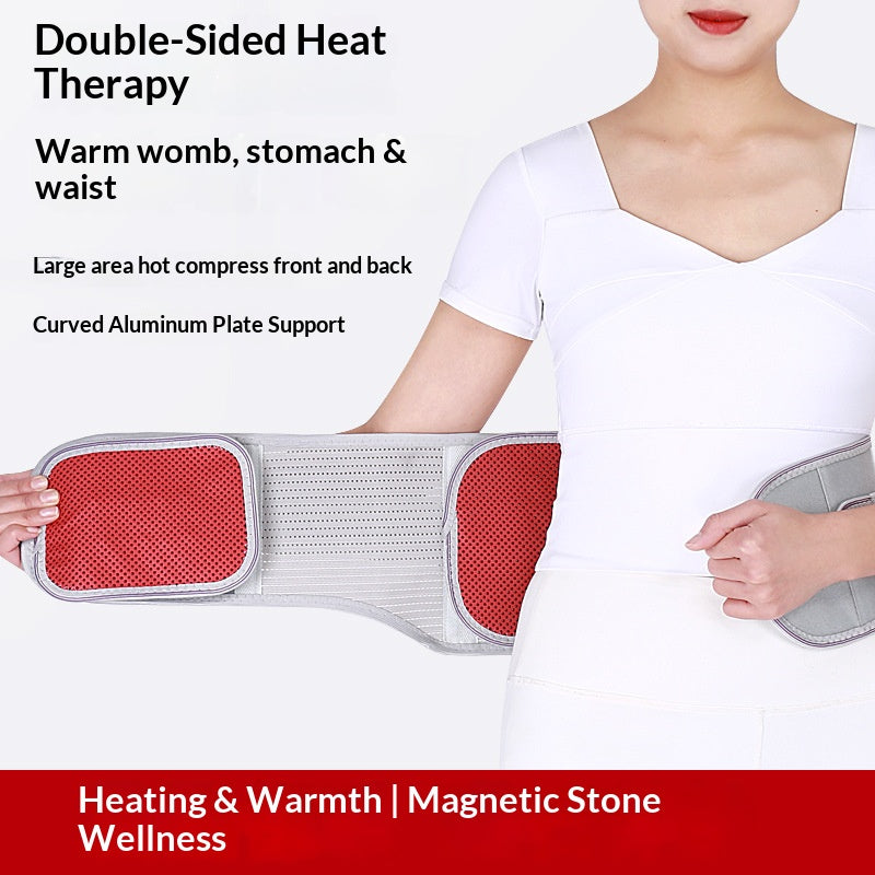 Dual Sided Heating Waist Support Belt Lumbar Protection For Sports Fitness And Lower Back Pain Relief