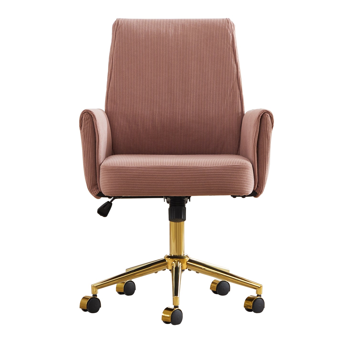 Mid-back Liftable Office Chair, Striped Fabric, And Ergonomically Designed, Is An Excellent Choice For Working, Studying Or Relaxing. The Mid-back Design Provides A Better Sitting Experience.Pink