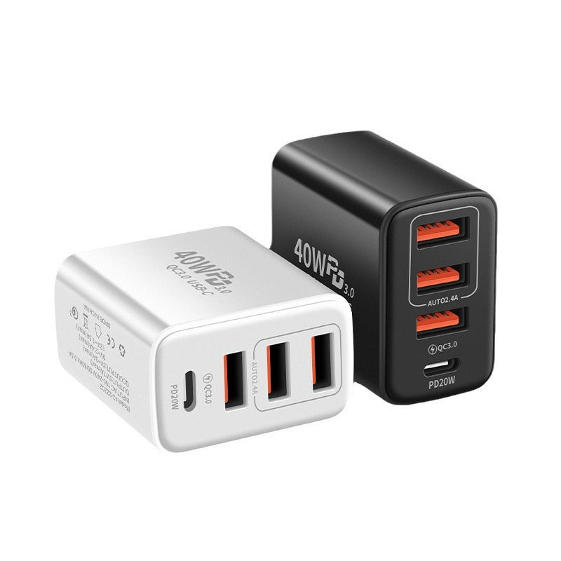 40W High-power PD Fast-charging USB-C Charger With Multiple