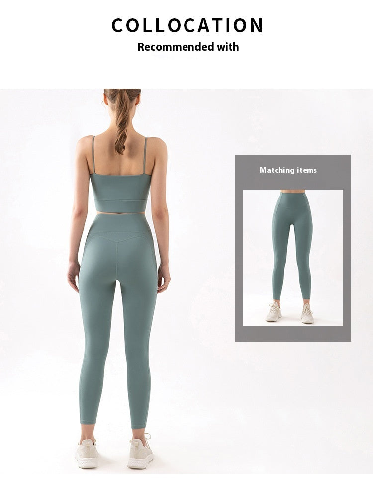 Thin Shoulder Beauty Back Exercise Vest With Chest Pad Female Yoga European And American Style Sling Workout Underwear