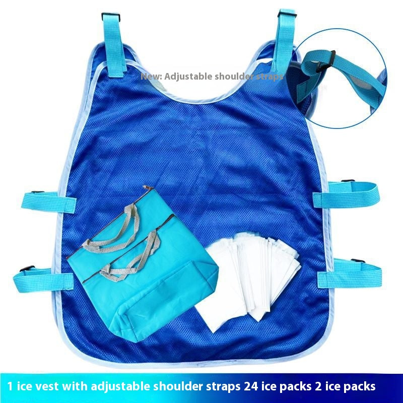 Summer Cooling Vest Outdoor Heatstroke Prevention Ice Pack Refrigeration